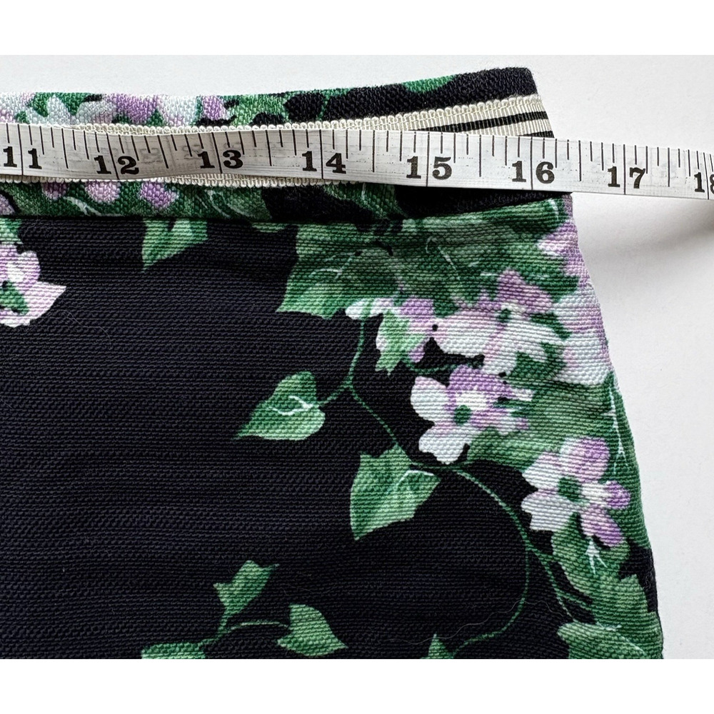 TALBOTS Floral Pencil Skirt Navy Purple Office Career Cottagecore Modest Size 10 - Picture 9 of 11